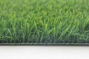 Natural feeling U shaped 3 tones green artificial lawn for residential –  LVYIN