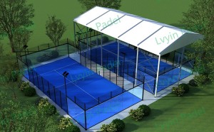 Factory Supply PVC Cloth Padel Roof for Panoramic Padel Court From China