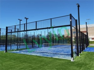Factory For 2022 Model Panoramic Paddle Tennis Court China Manufacturer Single and Doubles Padel Tennis Court Popular Sport Padel Tennis