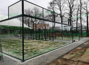 Factory For 2022 Model Panoramic Paddle Tennis Court China Manufacturer Single and Doubles Padel Tennis Court Popular Sport Padel Tennis