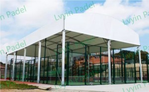 Factory Supply PVC Cloth Padel Roof for Panoramic Padel Court From China