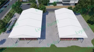 Factory Supply PVC Cloth Padel Roof for Panoramic Padel Court From China