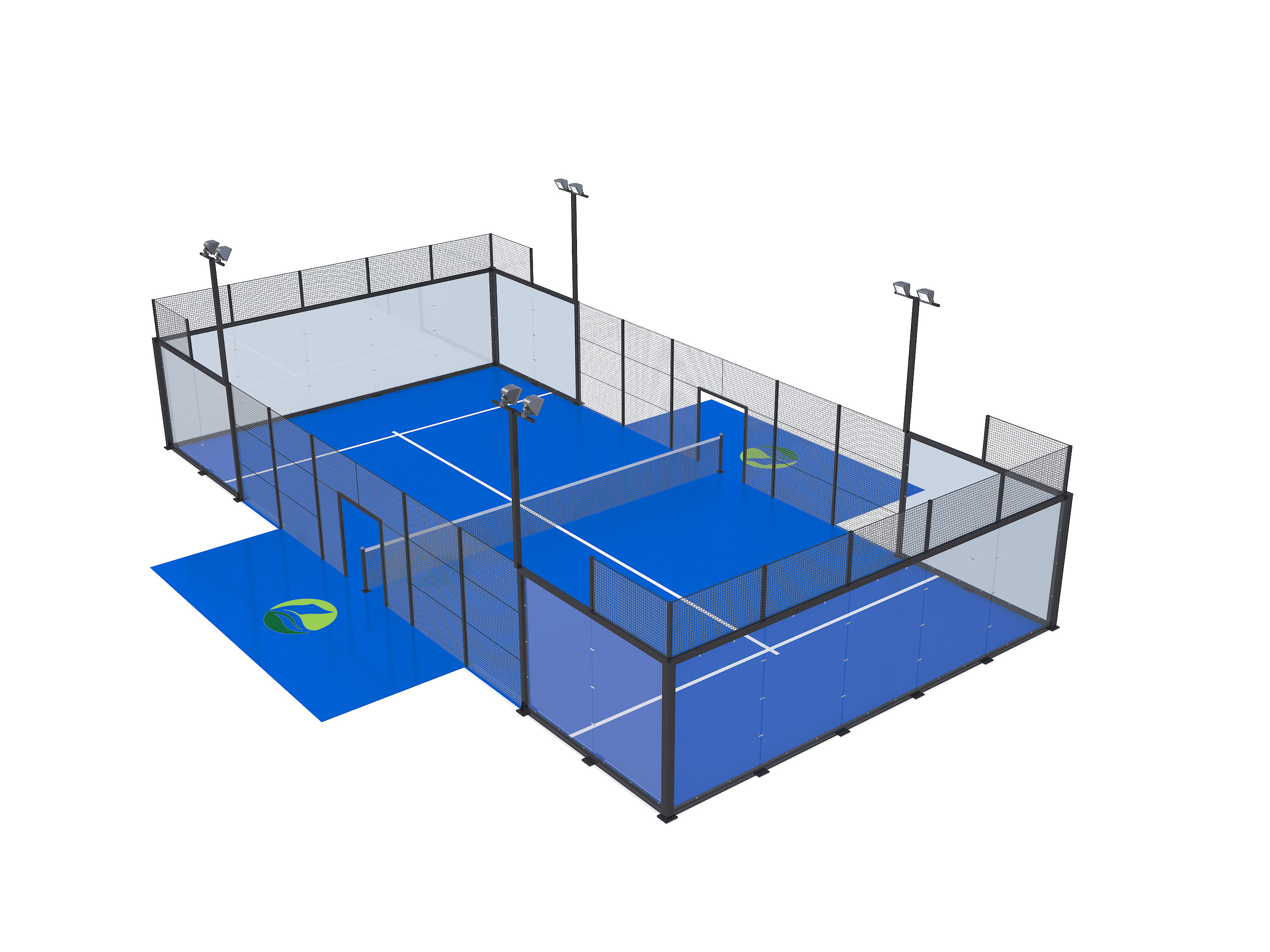 High Quality Padel Court Price - Complete set of Padel Tennis Court Paddle Tennis with Steel Structure, Glass, Artificial Grass & LED light –  LVYIN
