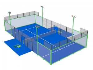 Panoramic Type High Quality Customized 10×20/6x20m Padel Tennis Court, PC-001