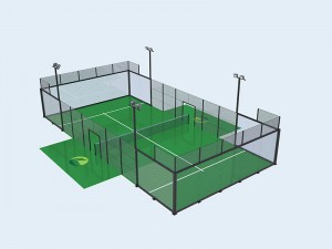Low price for Suc 2022 New Design Panoramic Padel Tennis Court Paddle Tennis Flatform Court Factory Price