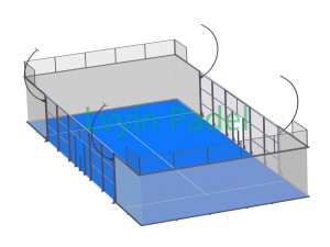 360° Full View Super Panoramic WPT Type 10x20m Paddle Tennis Court Padel Court, SPC-001