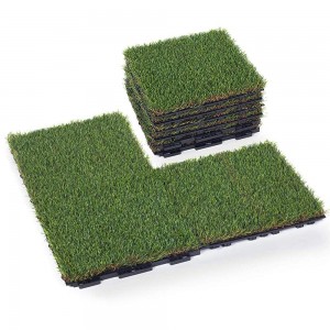 Portable & Installed Easily Hot Selling Customized Artificial Grass Interlock Tile