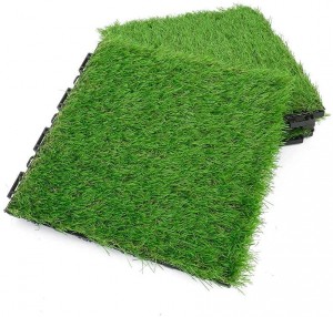 Portable & Installed Easily Hot Selling Customized Artificial Grass Interlock Tile