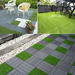 Portable & Installed Easily Hot Selling Customized Artificial Grass Interlock Tile