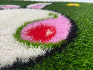 Pattern & Size Customized Colorful Synthetic Grass for Kindergarten, Decorative Colorful Artificial Turf