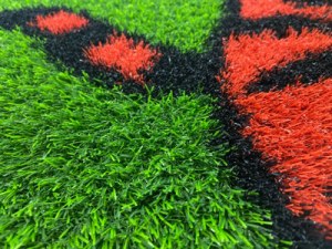 Pattern & Size Customized Colorful Synthetic Grass for Kindergarten, Decorative Colorful Artificial Turf