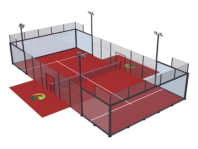 2021 High quality Padel Court For Sale - Complete set of Padel Tennis Court Paddle Tennis with Galvanized Steel Structure, Tempered Glass, Artificial Grass & LED light –  LVYIN